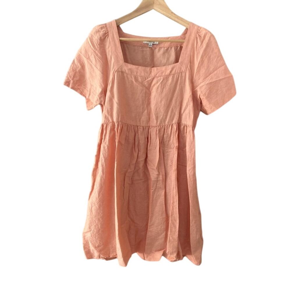 Madewell Linen-Blend Allie Mini Dress - Faded Sunset - Medium